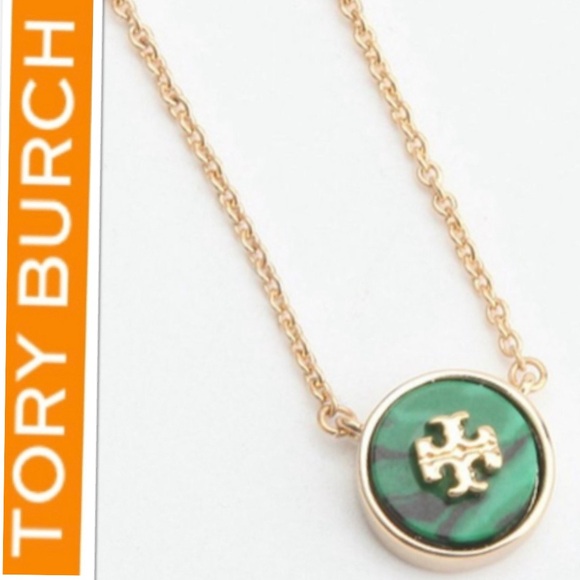 Tory Burch semi-precious green & gold necklace - Picture 8 of 8
